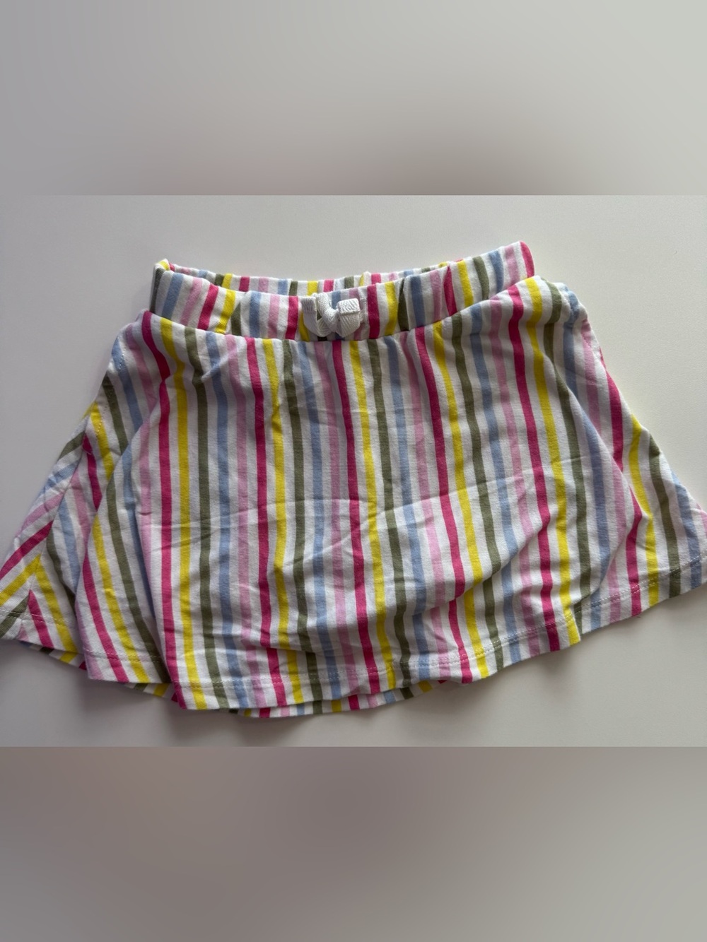 Cat & Jack Multi-Striped Cotton Skirt - Pink, Yellow, Blue, Gray